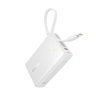 Powerbank 10000mAh 45W PicoGo USB-A USB-C z wbudowanym kablem wyświetlaczem - biały